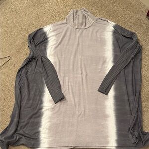 Mono B Gray Ombre Turtleneck Long Sleeve Tunic